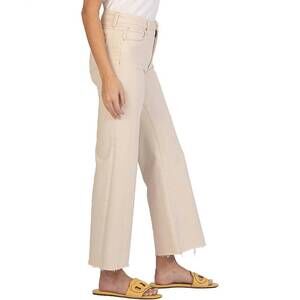 NEW SWAT FAME women's meg high rise fab ab wide leg pants in cream